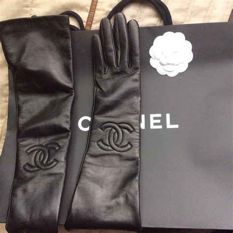 chanel gloves lace|chanel long leather gloves.